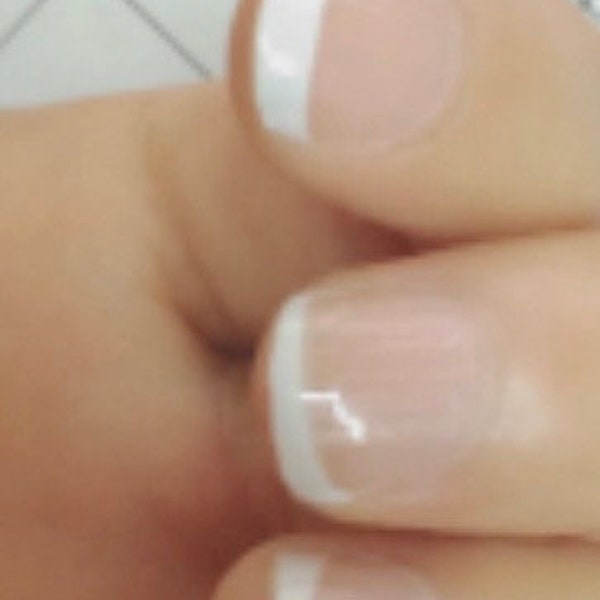 French Manicure for shorter nails Nail Wraps, 100% Nail Polish Strips, Nail Stickers.