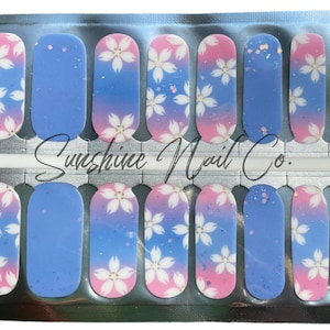 Spring Daisies Nail Wraps, 100% Nail Polish Stickers, Non-Toxic Nail Strips