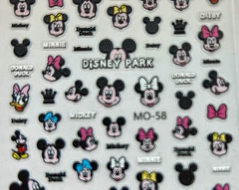 Character Cuties - 3-D Nail decals- easy to apply nail stickers