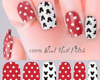 Main Street Mouse Nail Polish Strips, Nail Art Stickers