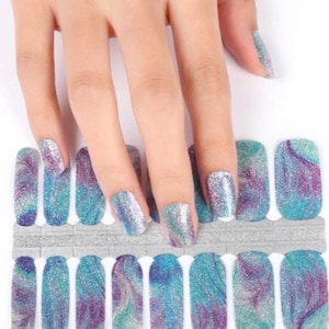 Unicorn Dust Shimmer Nail Wraps, 100% Nail Polish Stickers, Non-Toxic Nail Strips