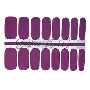 Royal Plum Nail Wraps, 100% Nail Polish Stickers, Non-Toxic Nail Strips