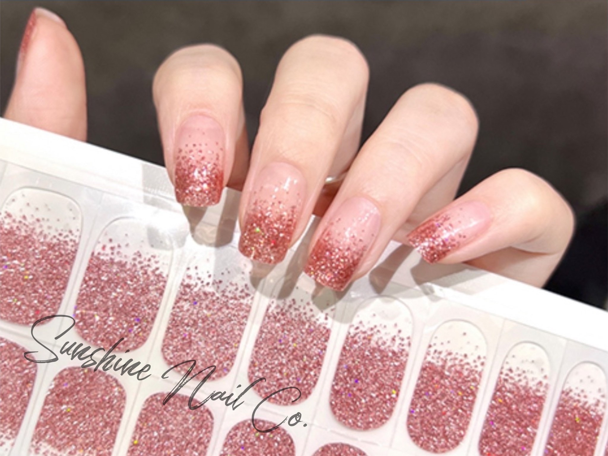 Delicate Rose Pink Nails That Shine