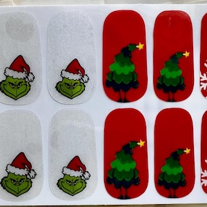 Holiday Mischief Nail Wraps, 100% Nail Polish Strips, Nail Stickers.