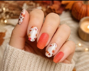 Fall Shimmer Nail Polish Strips:  Nail Stickers