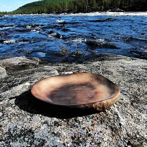 Piatto di legno e piccolo vassoio da portata / Piatto di legno / Piatto rustico da campeggio / Utensile da cucina da fattoria / Witaberget