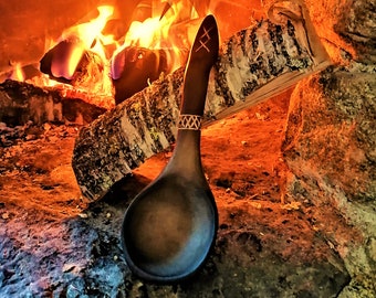 Wooden Spoon - Serving Spoon - Salad Servers - Handmade Kitchen Utensil - Outdoor Cooking & Camping Gear | Witaberget