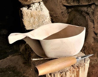 Kuksa Wooden Cup | Camping Mug | Bushcraft Gear Handmade Swedish Outdoor Mug | Witaberget