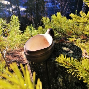 Holztasse aus Birke – Handmade Kuksa Cup | Camping mug & Hiking Gear | Witaberget