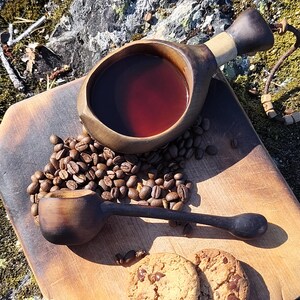coffee scoop handcrafted in birch wood in sweden by witaberget