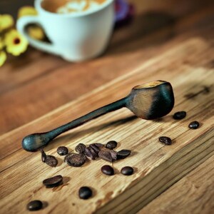 wooden coffee scoop handmade gifts from sweden handcarved by witaberget