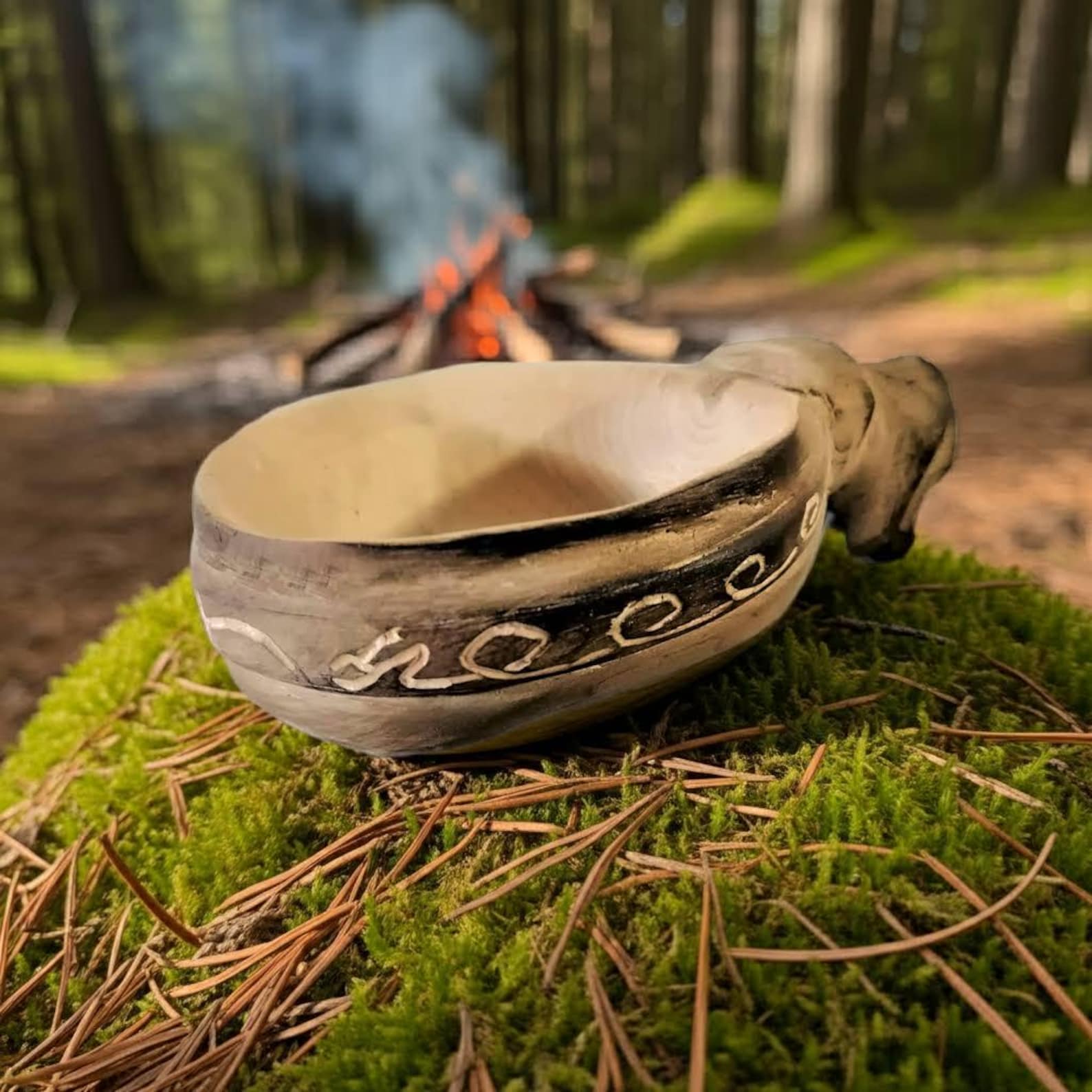 Kuksa Nordic drinking cup Handmade in Finland from birch gnarl