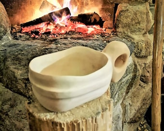 Kuksa Cup - Camping Mug - Wooden Coffee Mug - Swedish Handmade Bushcraft Gear | Witaberget
