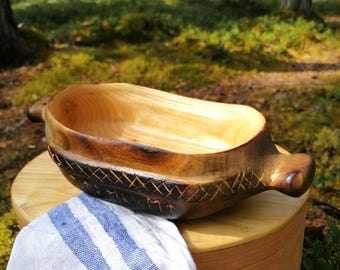 Wooden Salad Bowl - Serving Dish - Snack Bowl - Handmade Home & Table Decor | Witaberget