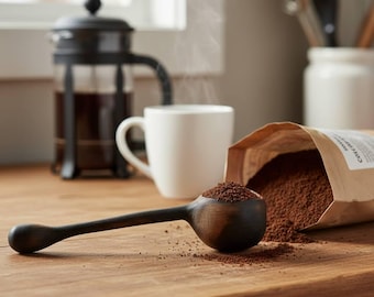 Coffee Scoop - Measuring Spoon - Wooden Serving Spoon - Rustic Farmhouse Kitchen Tool | Witaberget