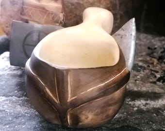 Kuksa Wooden Cup - Nordic Runes - Handmade Swedish Camping Mug & Bushcraft Gear | Witaberget