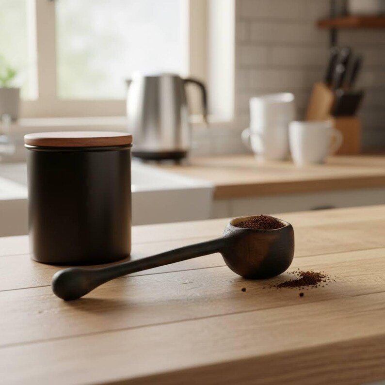 measuring spoon handmade in birch wood by Witaberget in Sweden
