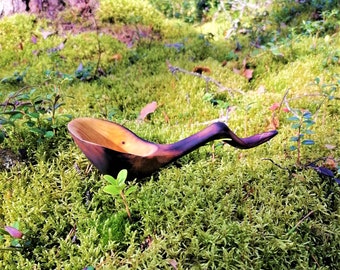 small wooden ladle,spoon,Holz Schöpfkelle,trä slev,bushcraft ladle, camping ladle in untreated north swedish birch hand carved by WitaBerget