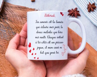 Mug personnalisé "Poème romantique"