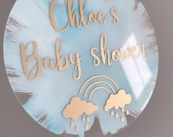 TOP QUALITY Acrylic Baby shower cake topper