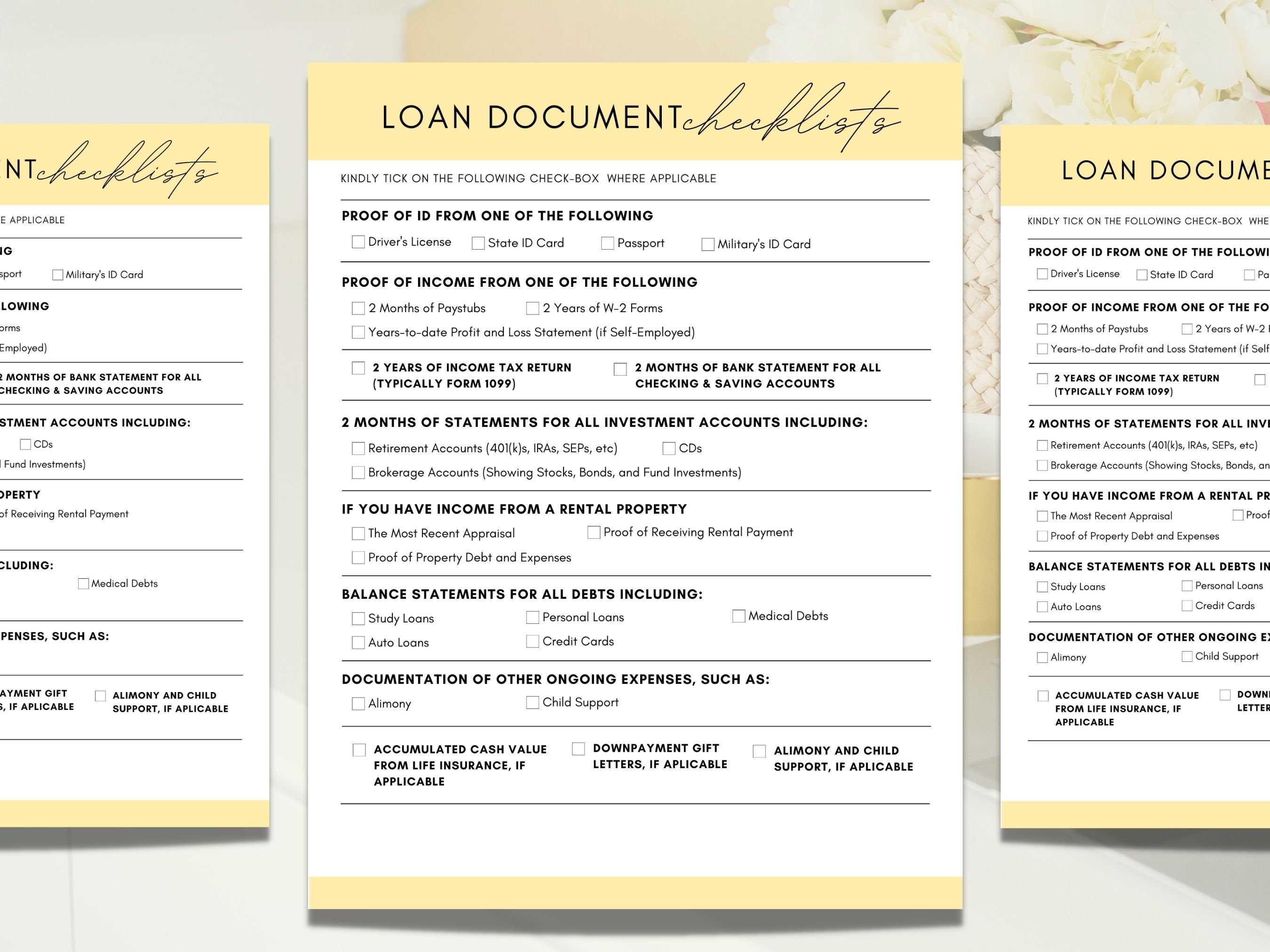 Loan Documents Checklist, Loan Officer Marketing, Mortgage Marketing ...