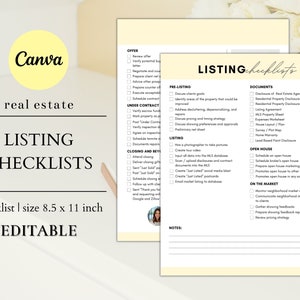 Listing Checklist, Home Selling Checklist, Sell Your Home Checklist, Listing Management Checklist, Real Estate Marketing, Listing Guide