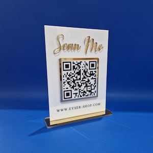 QR Social Media Stand, Display, Visitekaartje, Homepage, Scannen, E-mail doorsturen, Zoekmachines, Sociale media, Beoordeling