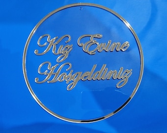 Dörrdekoration Kiz Evine Hosgeldiniz, Gelin Evi, Damat Evi, Kiz Evi Naz Evi