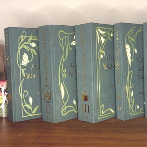 A Court of Thorns and Roses Full Set | ACOTAR Special Edition Rebound Books with Sprayed Edges | Art Nouveau Style Collectible