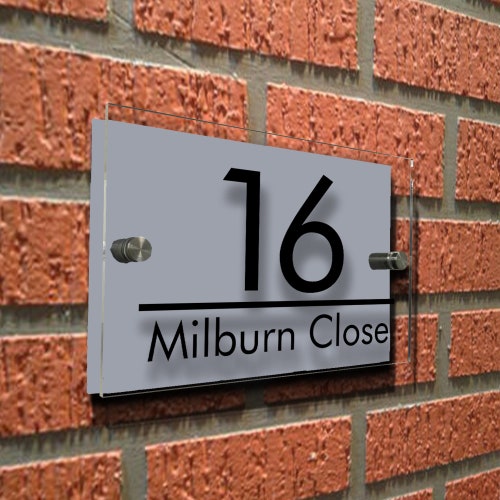 Custom Acrylic House Number Plaque Etsy