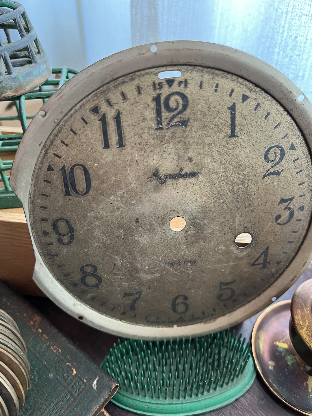 Vintage Ingraham Clock Face Vintage Clock Face Vintage Etsy