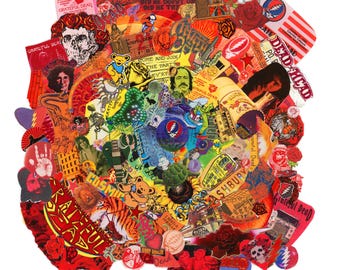 Espirais de arco-íris com estampas redondas e redondas