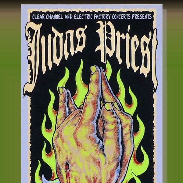 Judas Priest / Anthrax Poster 2002 by Jeff Wood S/N