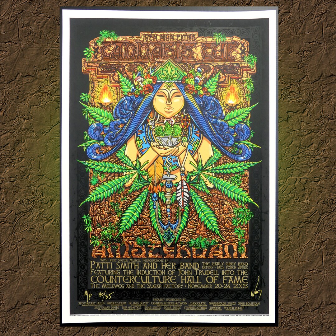 Cannabis Cup, Patti Smith Poster by Jeff Wood AP - Etsy