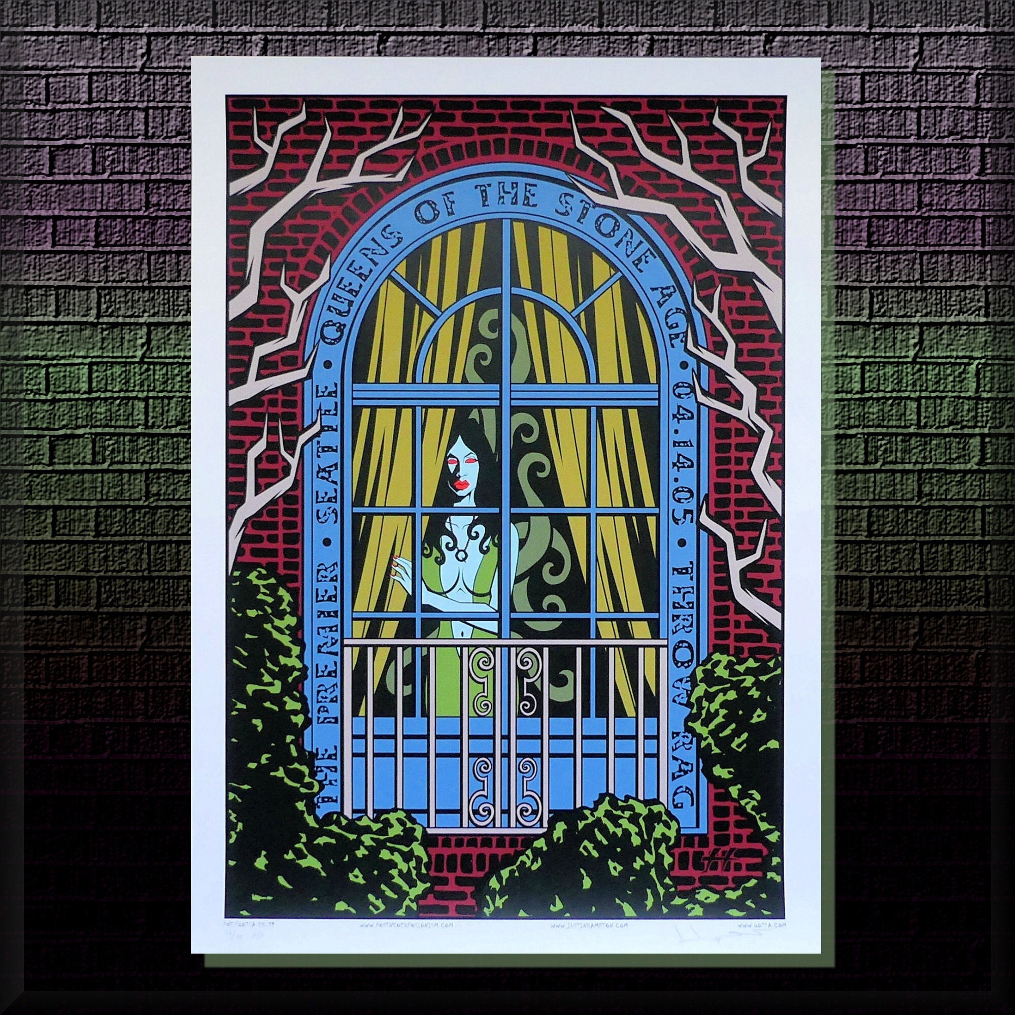 AP Queens of the Stone Age Poster by Justin Hampton AP Queens of the Stone Age Poster by Justin Hampton