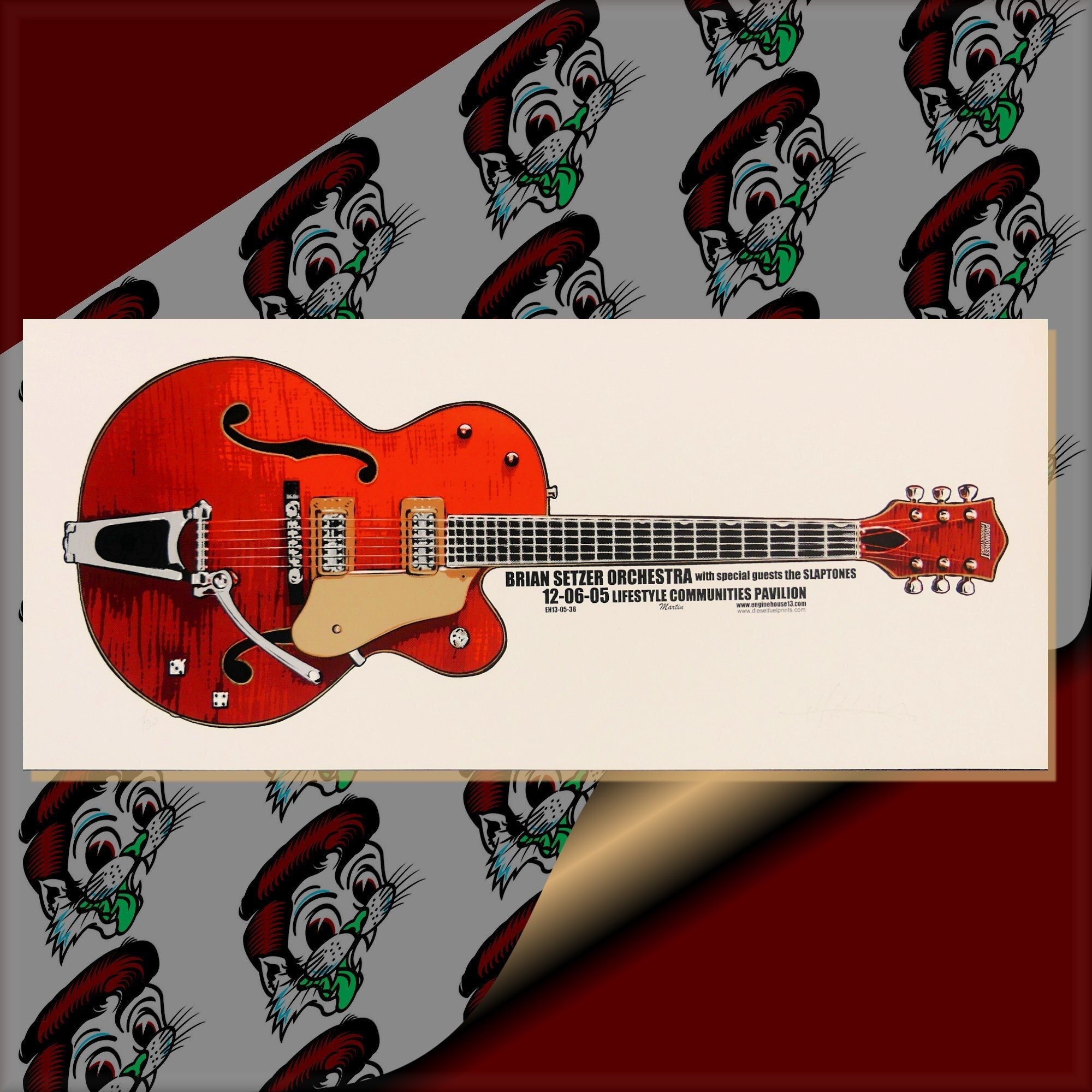 Brian Setzer Orchestra Poster by Mike Martin S/N - Etsy