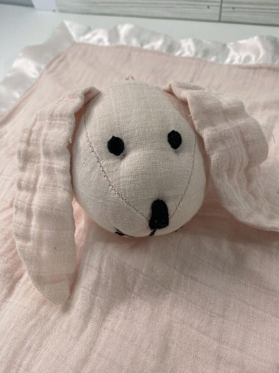 Aden Anais Musy Mate Lovey Pink Bunny Security Blanket Baby Lovey Satin Trim Etsy