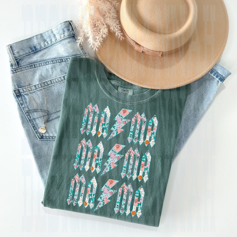 Mama Png, Mom, Downloadable File, New Mom, Acdc Mom, Floral, Easy to ...