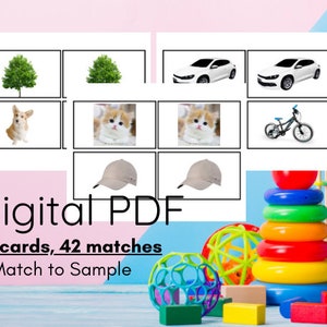 ABA-therapie, Match-to-Sample, Digitale download, ABA-bronnen, Spraak- en taalkaarten, Ablls, vbmapp-materialen, ass, autisme