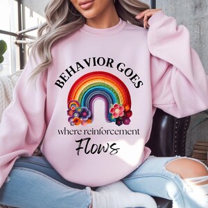Faux Yarn PNG/SVG -Behavior Goes Reinforcement Flows- ABA - For Shirt, Cups, Bags, etc