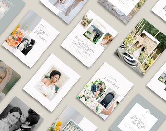 Canva Photography Instagram Story & Feed Template | Wedding Photography | Instagram Posts | Photography Branding | Caroline