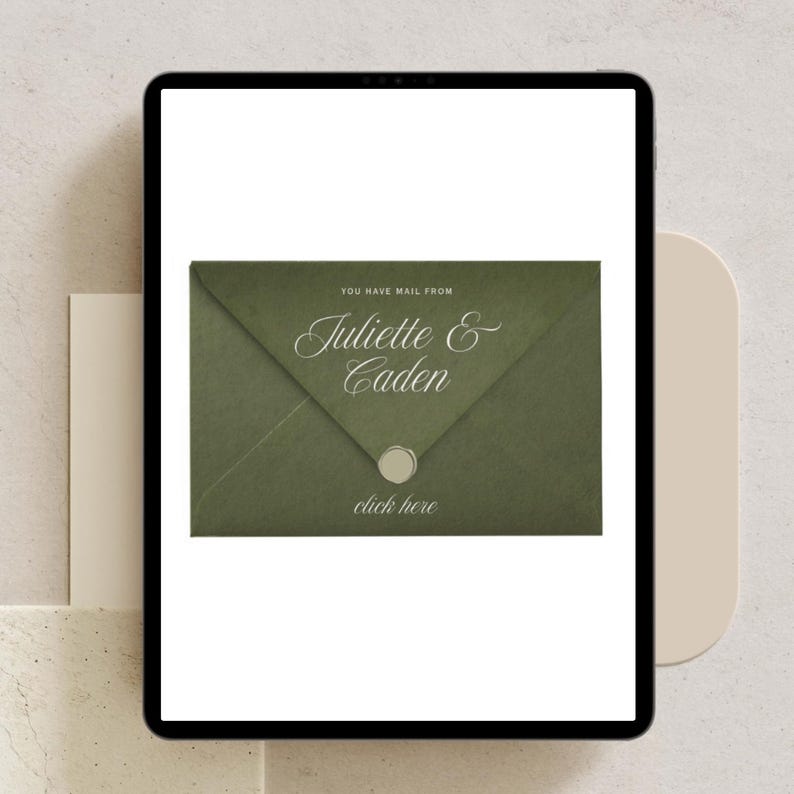 Green & Pink Floral Wedding Invitation Website Template, Editable Canva Design, RSVP Form, Wedding Invite, Digital Download image 6