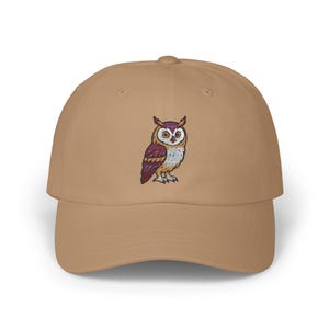 Horned Barn Owl Hat - Animal cap, Headwear, Unique Wildlife Gift for Owl Lovers,