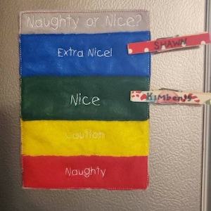Elf accessories/ elf props/ naughty or nice chart board