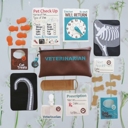 Vinyl Veterinarian Bag and Kit Dress up Pretend Play Etsy