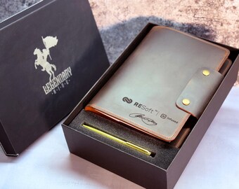 Bulk Custom Leather Journals – Corporate Logo Gifts, Event Swag, Employee Appreciation, Marketing & HR Gifts, Business Notebooks