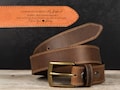 Personalized Buffalo Leather Belt: Detachable Buckle, Full Grain