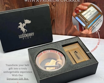 Luxury Gift Box for a Belt + Leather Wallet Set, Complete the Presentation. Elevate the Experience