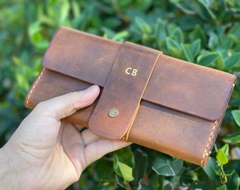 Gift for Her, The Stella Women's Wallet, Leather wallet, Women’s Luxury Leather Purse, Hand-stitched Leather