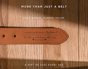 Personalized Leather Belt Wedding Gift for Groom, Custom Engraved Belt, Gift for Husband, Anniversary Belt, Handmade Men’s Belt